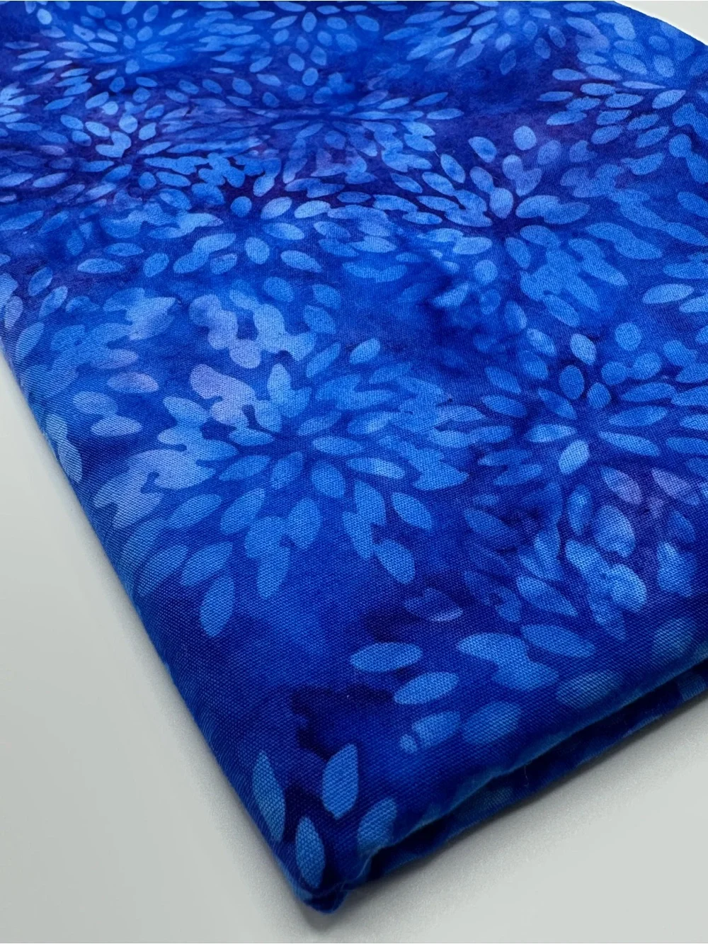Blue Floral Sunburst Design on 100% Cotton Fabric